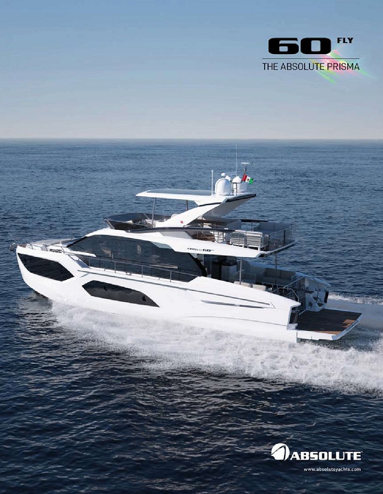 60 Fly, campagna pubblicitaria dello yacht Absolute | Render Superresolution