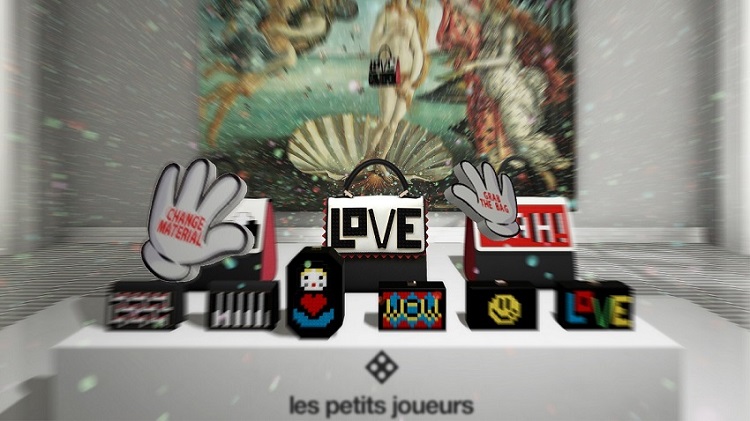 esposizione virtuale di borse del brand Les Petits Joueurs